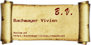 Bachmayer Vivien névjegykártya